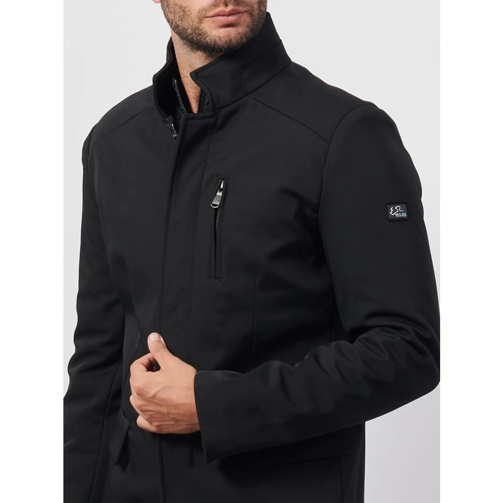 YES ZEE Zwarte jas met binnenste vest Black Heren