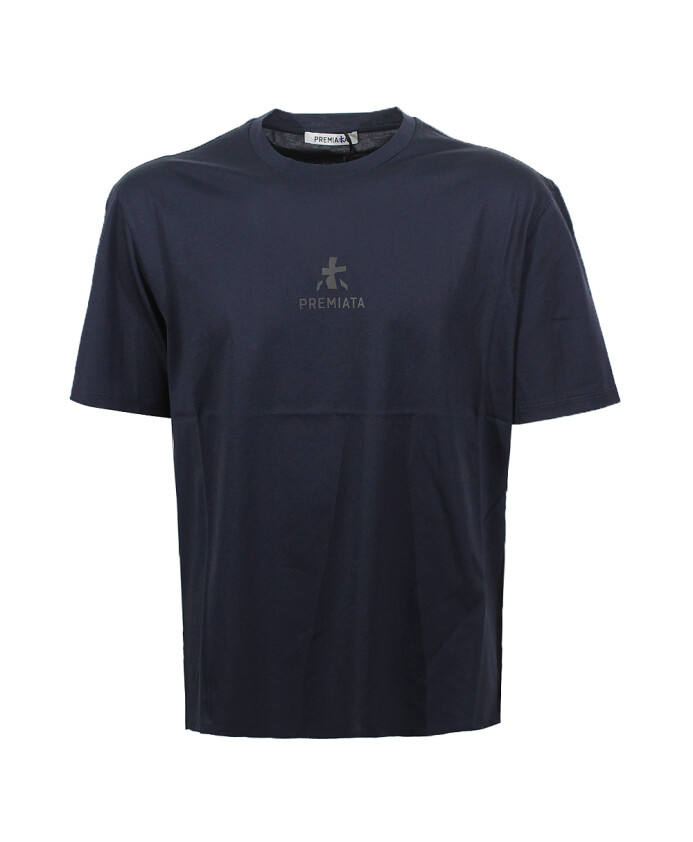 t-shirt-bleu-a-col-rond-avec-logo-imprime