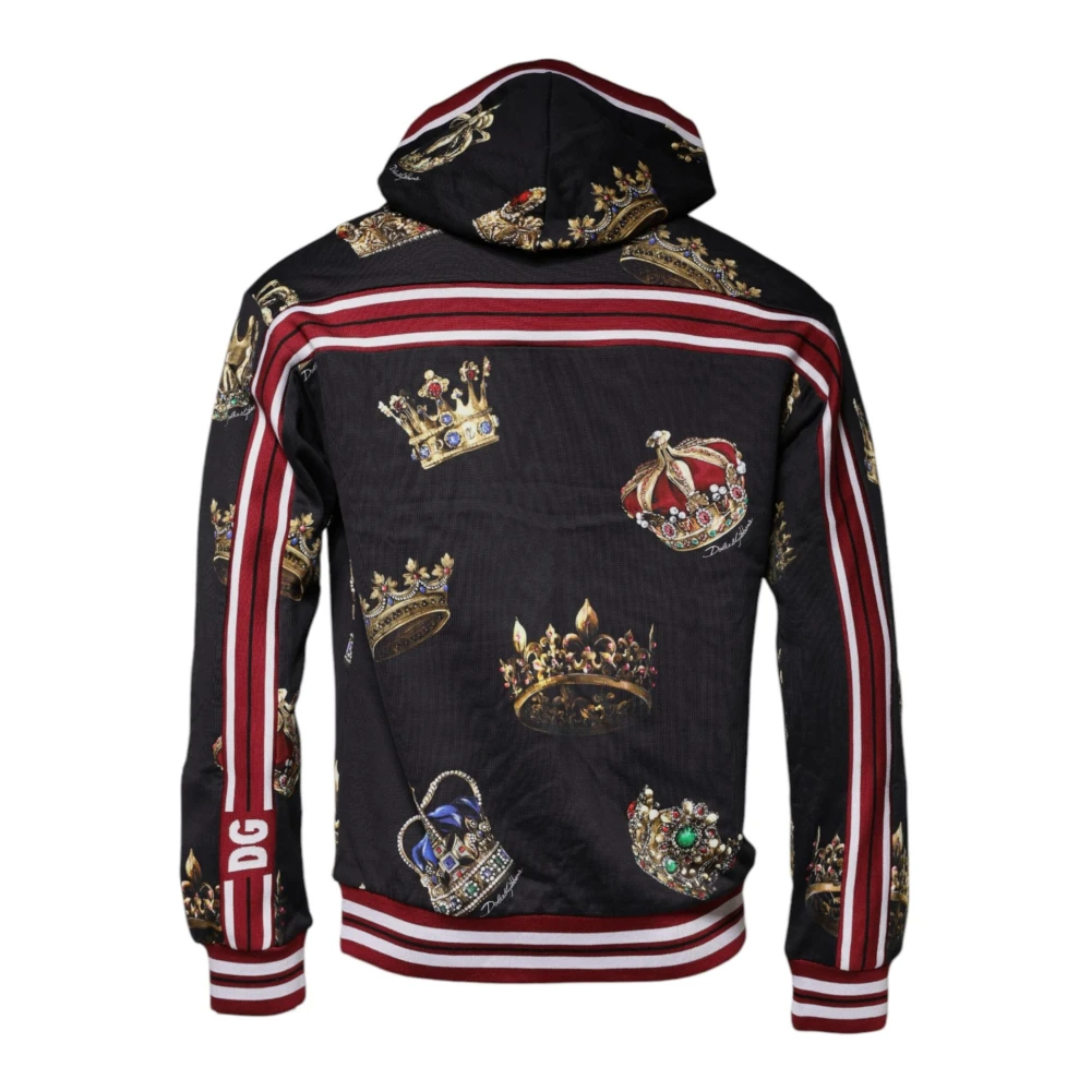 Dolce & Gabbana Kroon Print Hoodie Multicolor Heren