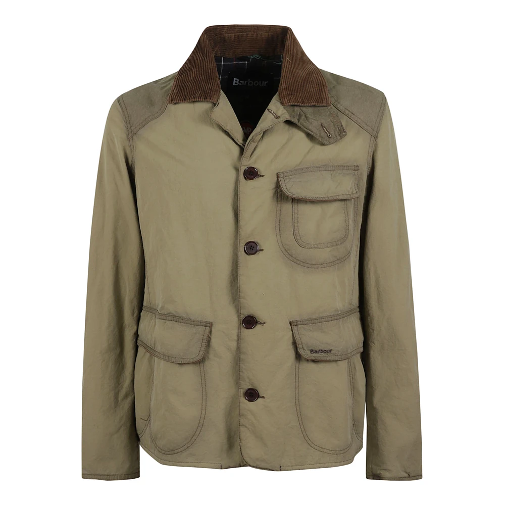Barbour Gewassen Katoen Zand Blazer Beige Heren