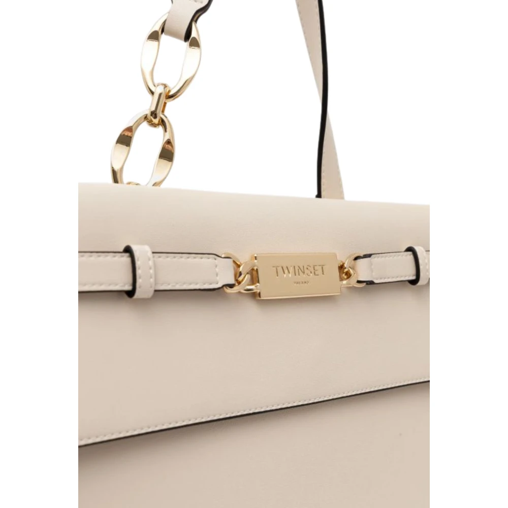 Twinset Middelgrote tas van synthetisch materiaal met magnetische sluiting Beige Dames