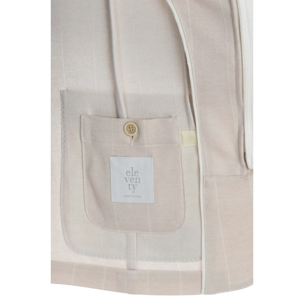 Eleventy Jas met hoornknopen en afneembare Davantino White Heren