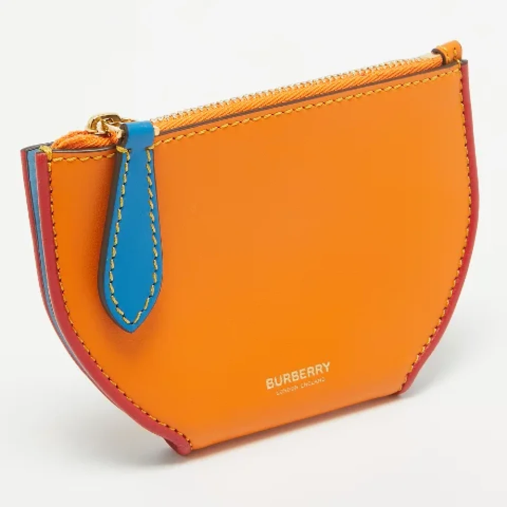 Burberry Vintage Pre-owned Leather wallets Orange Dames