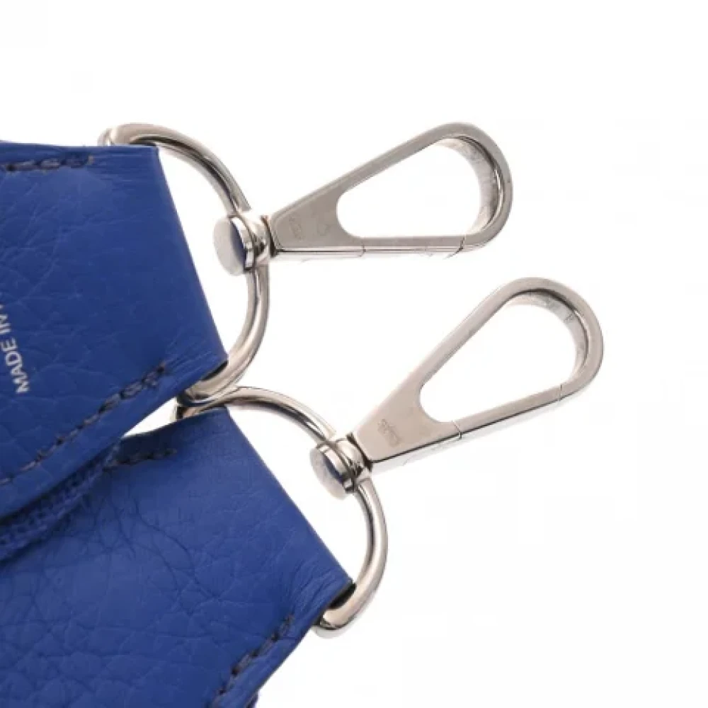 Hermès Vintage Pre-owned Leather shoulder-bags Blue Dames