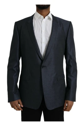 Blå Yllekappa GOLD Enradig Blazer