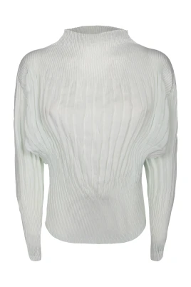 Pleated Suede Blouse