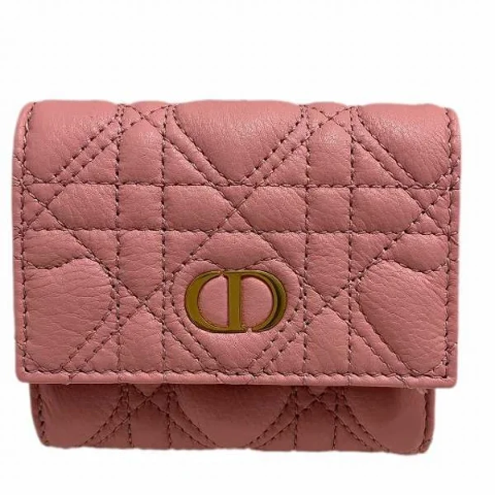 Dior Vintage Pre-owned Leather wallets Pink Dames
