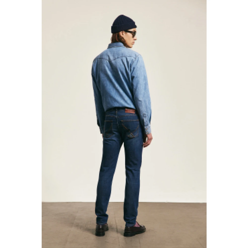 Roy Roger's Donkere Wassing Slim Fit Denim Jeans Blue Heren