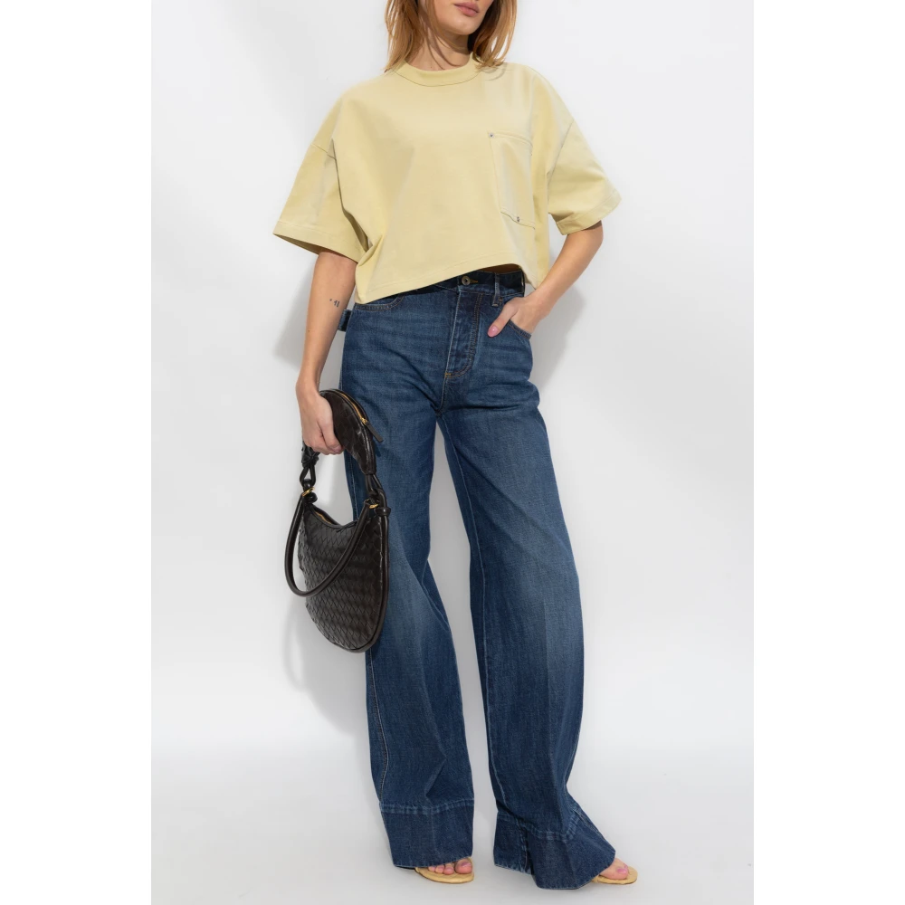 Bottega Veneta Katoenen T-shirt Yellow Dames