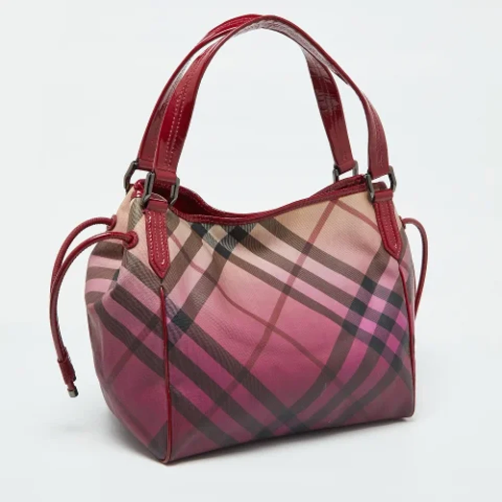 Burberry Vintage Pre-owned Leather totes Red Dames