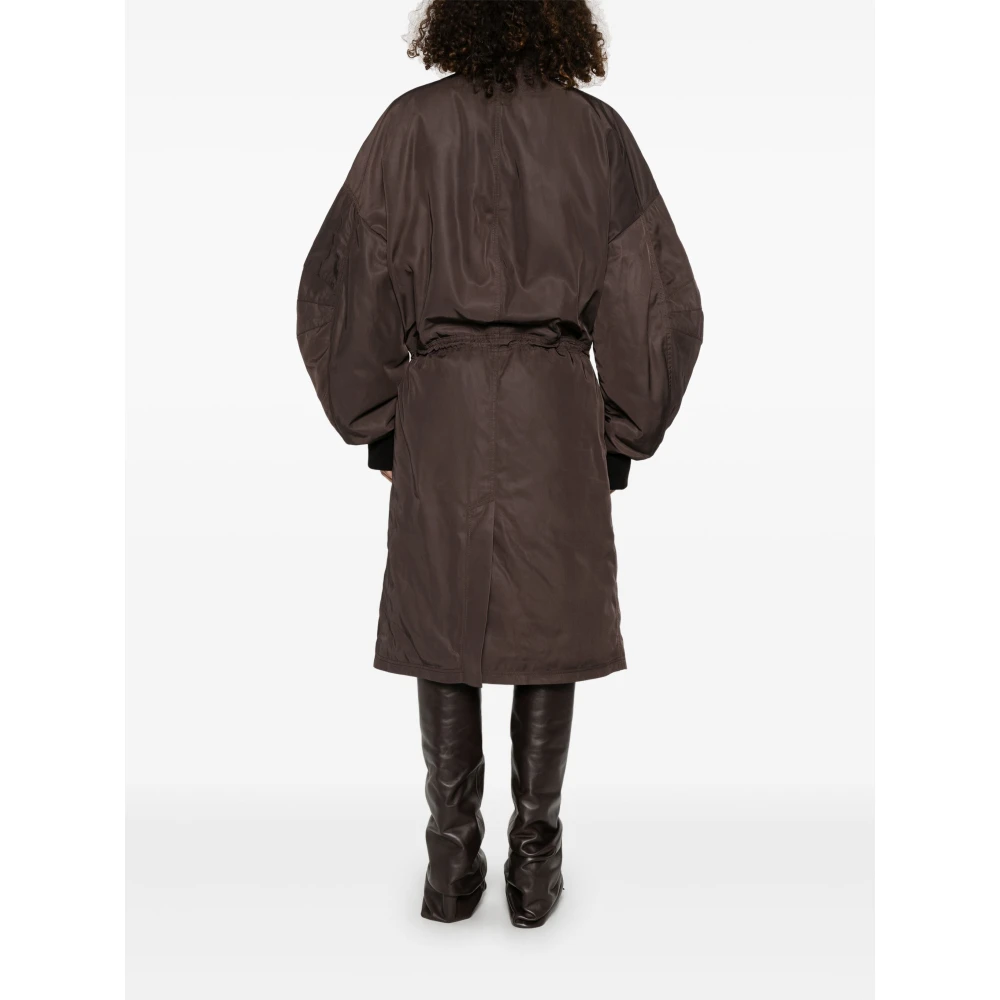 The Attico Bruine Lange Jas Brown Dames