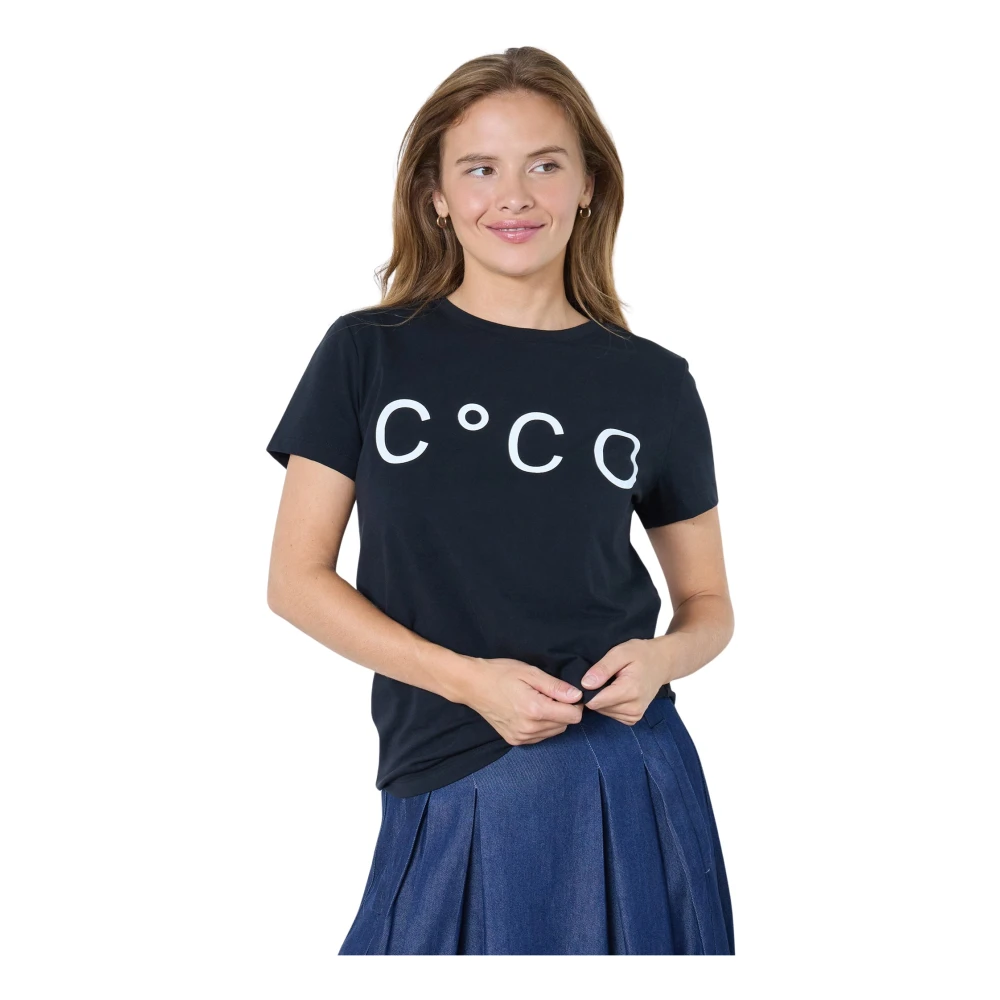 Co'couture Women's Black T-Shirts, M, Signaturecc New Tee