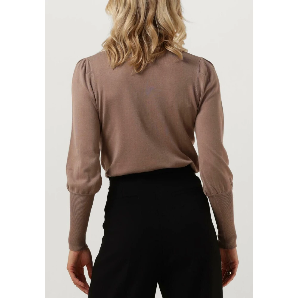 Notre-v Basic Knit Blouse Dames Truien & Vesten Brown Dames