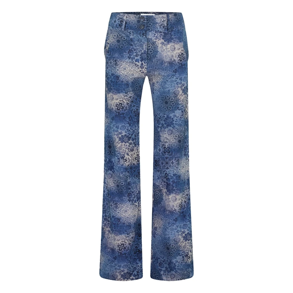 Jane Lushka Wide Trousers Blue Dames
