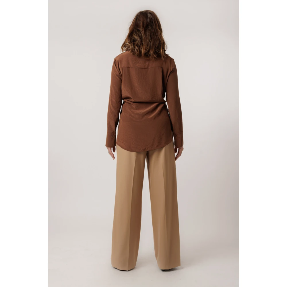 RIANI Toffee Blouse met Strikceintuur Brown Dames