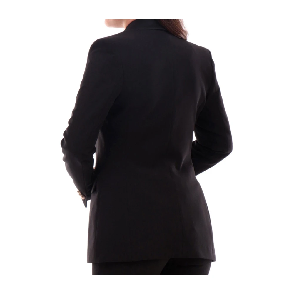 YES ZEE Zwarte Dames Shawl Kraag Jas Black Dames