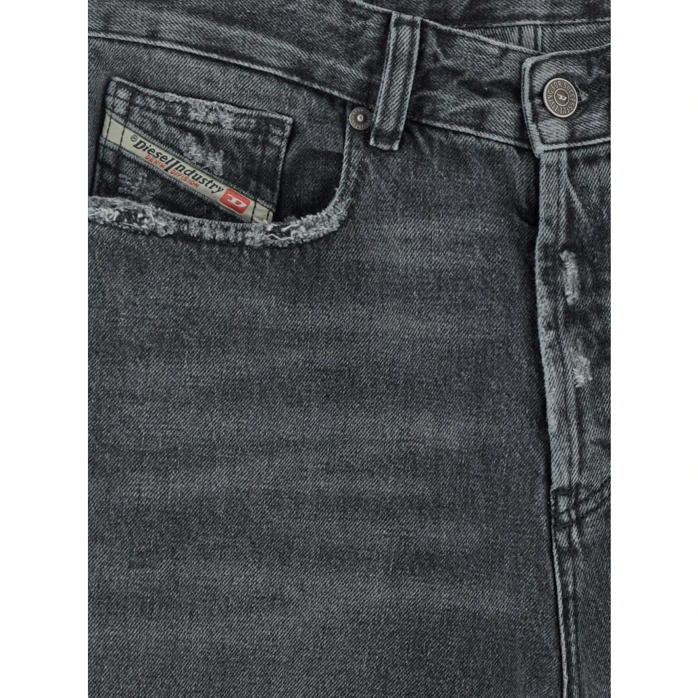 Diesel Katoenen Denim Broek Gray Dames