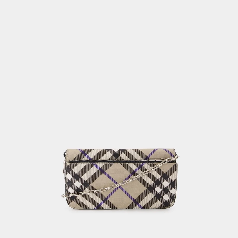 Burberry Ketting Portemonnee Synthetisch Leer Neutraal Beige Dames