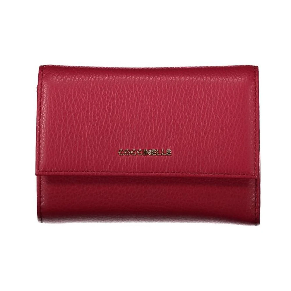 Coccinelle Women's Red Luxurious Leather Wallet With Multiple Compartments