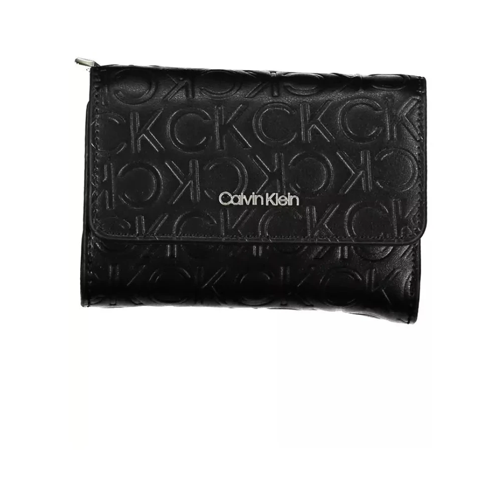 Calvin Klein Women's Black Polyethylene Wallet With Rfid Blocker - Wallets & Cardholders - One Size- Accessories
