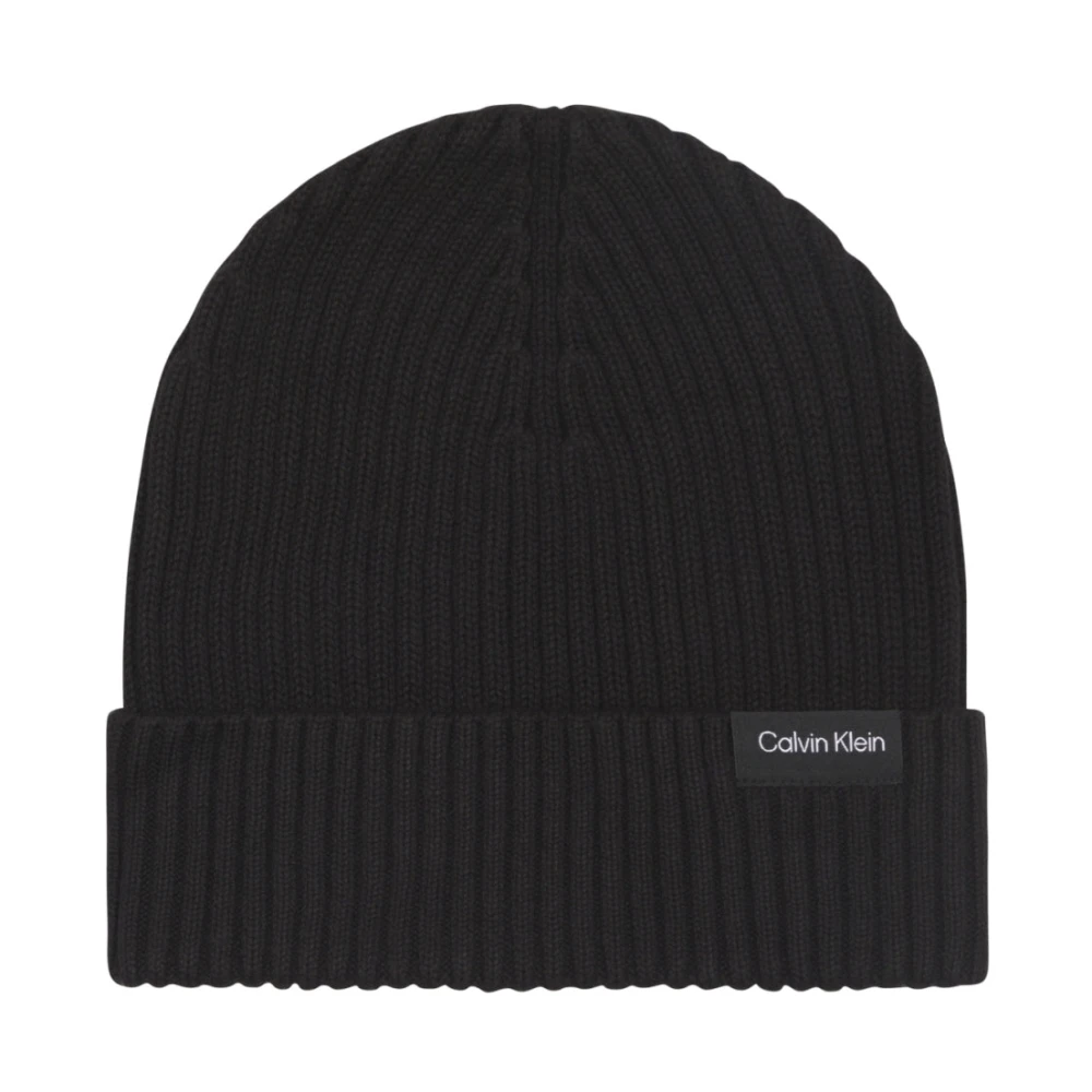 Calvin Klein Klassisk Svart Beanie Set Black, Herr