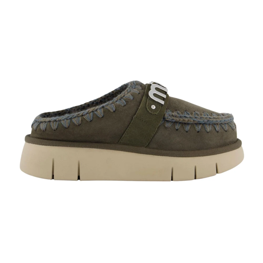 Mou Women's Green Mules,, Bounce Clog For Size 6 Uk