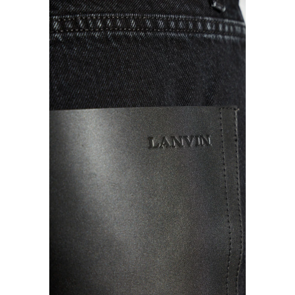Lanvin Jeans met logo Black Heren