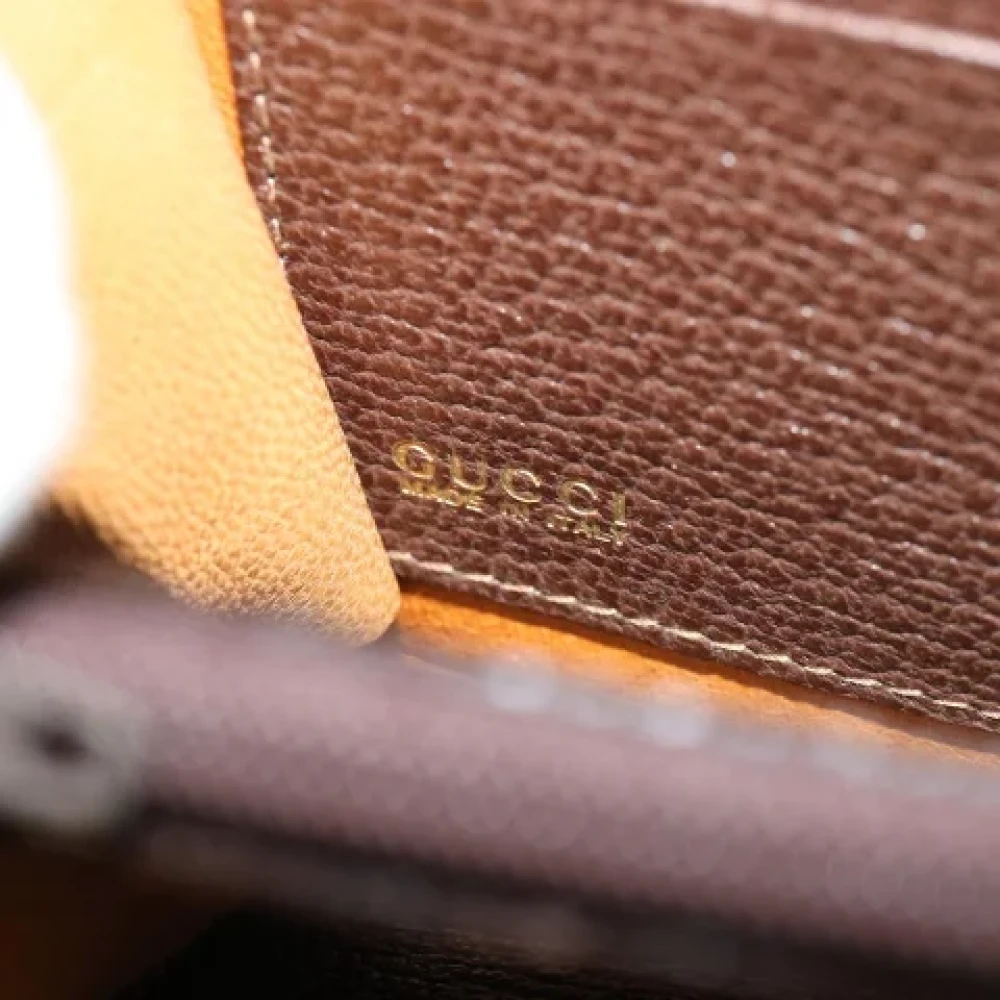 Gucci Vintage Pre-owned Leather wallets Brown Dames