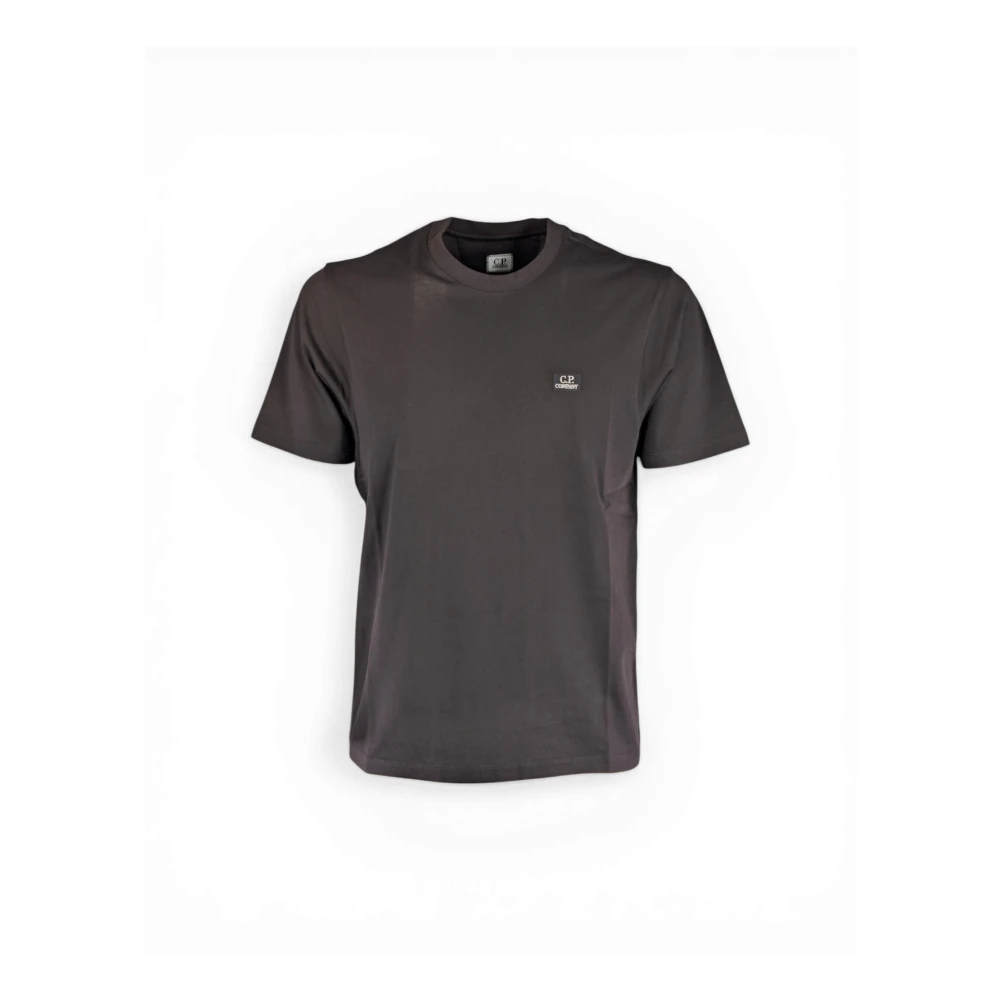 C.p. Company Men's Black C. P. Company Jersey T-Shirt 30/1 With Logo Patch - Image 2