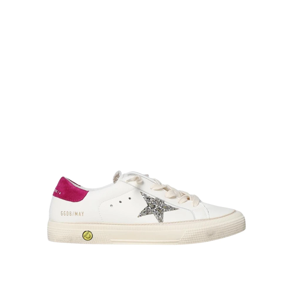 Golden Goose Boys White Sneakers,, Glitter Star Sneaker For Kids Size 29 Eu