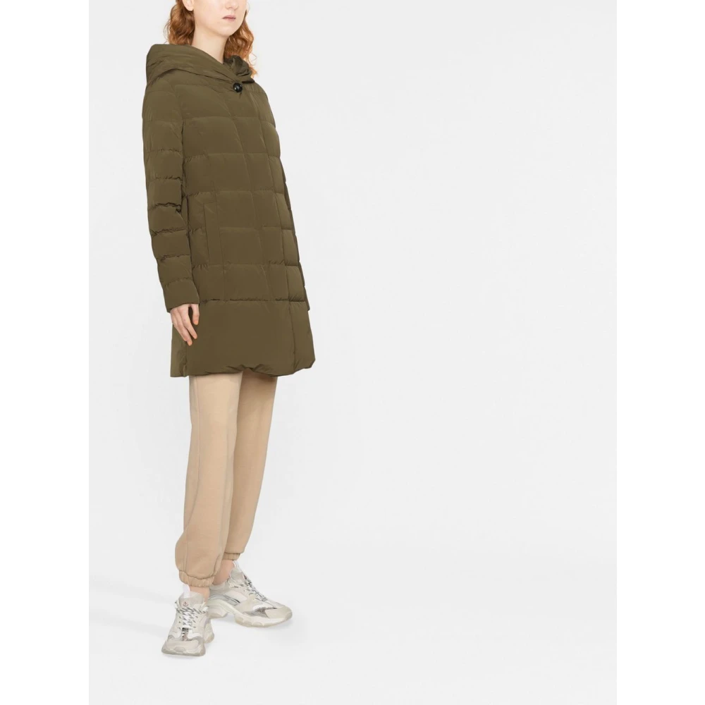 Woolrich Groene Donsgevulde Hoodiejas Green Dames