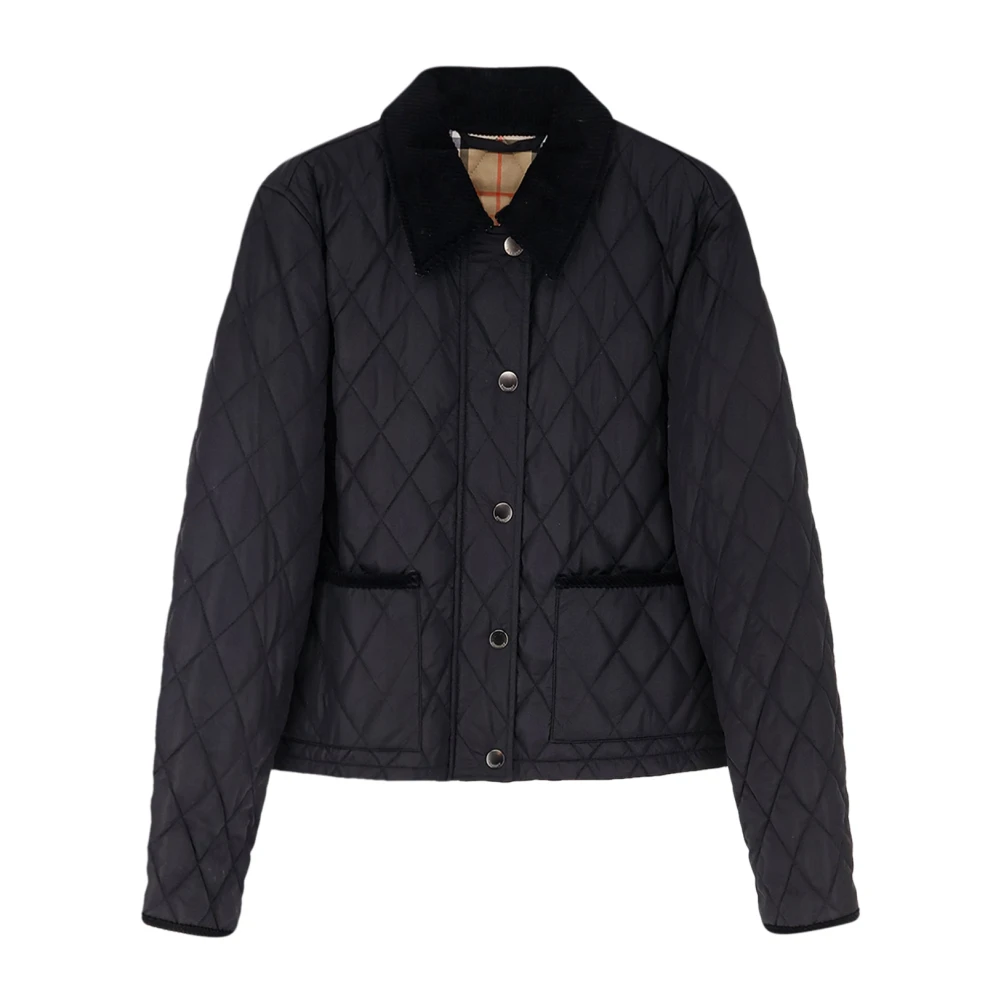 Burberry Women's Black Cropped Quilted Jacket