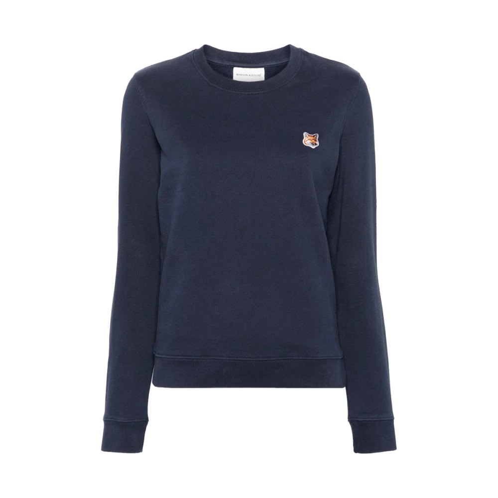 Maison Kitsuné Navy Blue Chillax Fox Sweatshirt Blue Dames