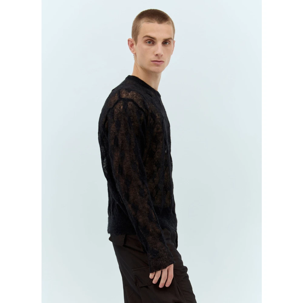 Stüssy Cable-Knit Crewneck Sweater Black Heren
