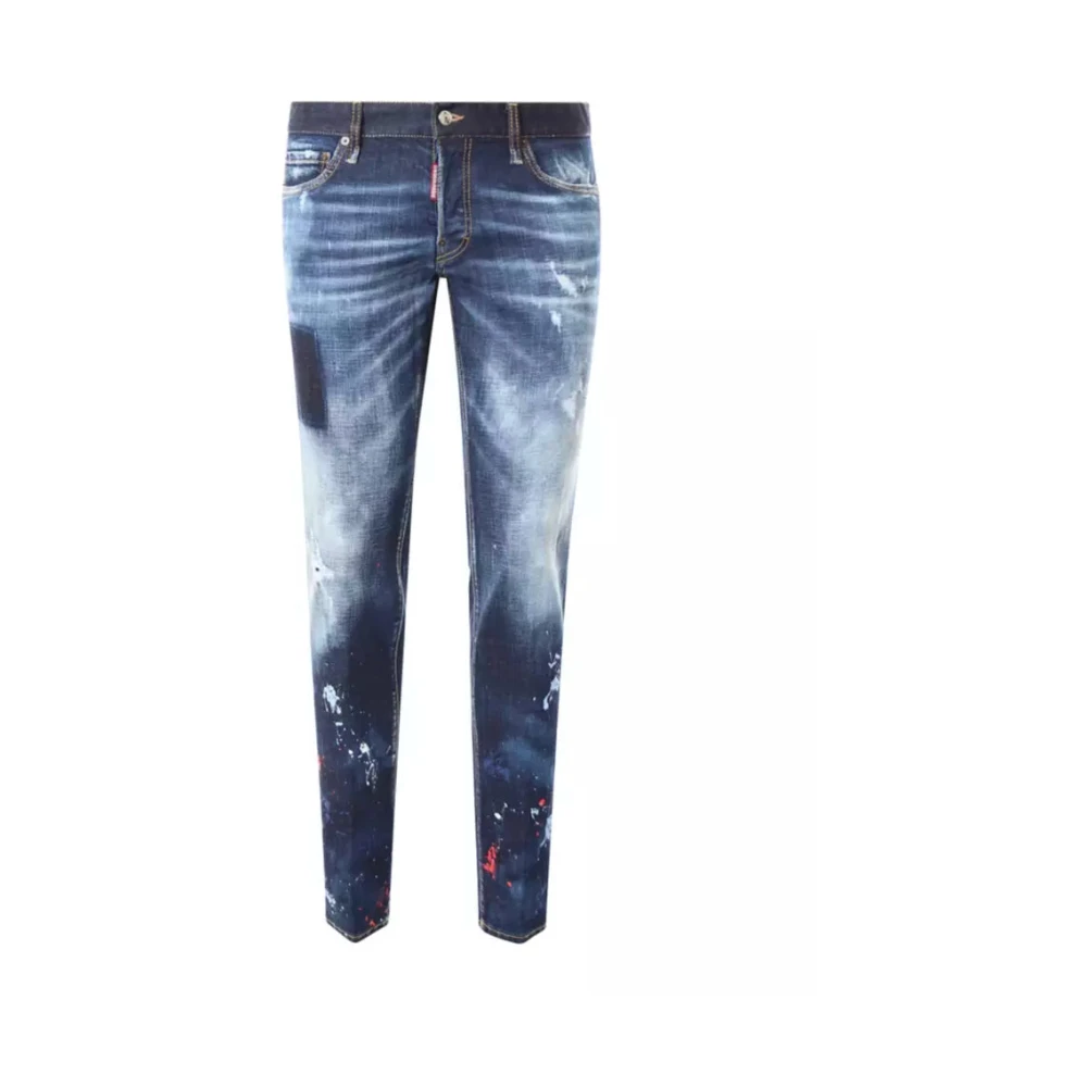 Dsquared2 Blauwe Katoenen Jeans & Broek Gemaakt in Italië Blue Heren