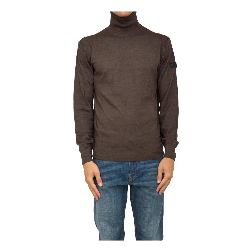 Peuterey Bruine Gebreide Trui Brown Heren
