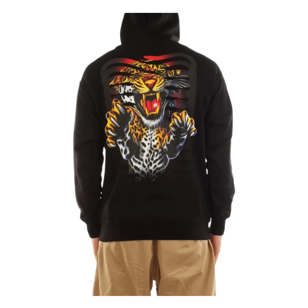 Propaganda Aanval Hoodie Katoenen Sweatshirt Black Heren