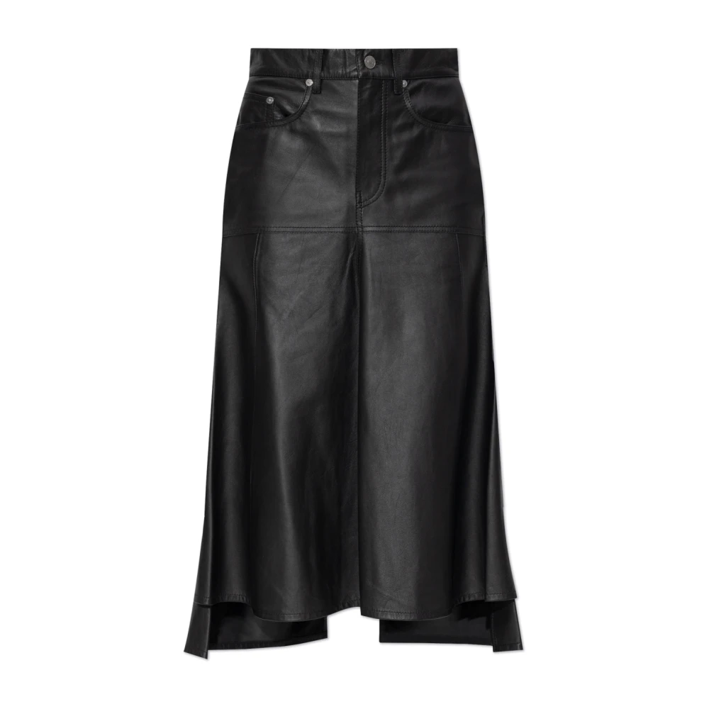 Victoria Beckham Leren rok Black Dames