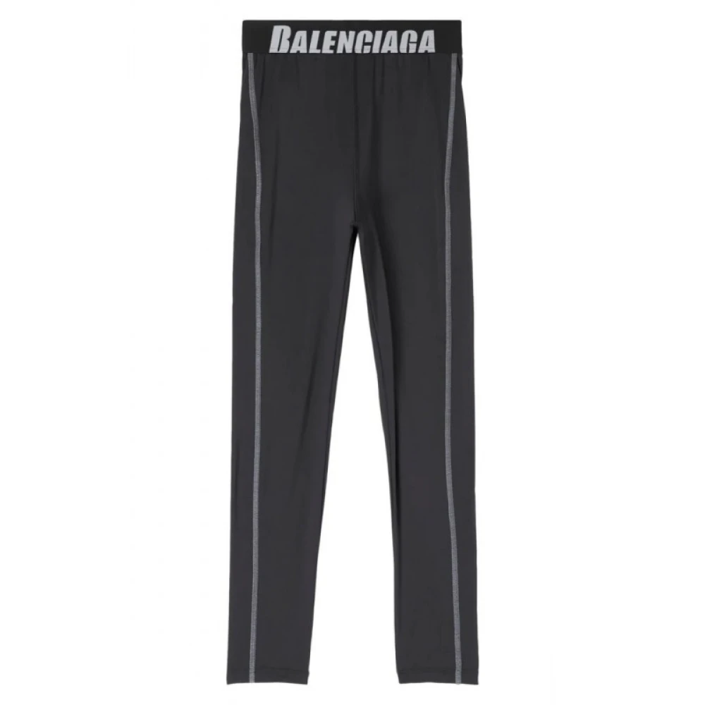 Balenciaga Logo-Tailleband Stretch Leggings Zwart Dames