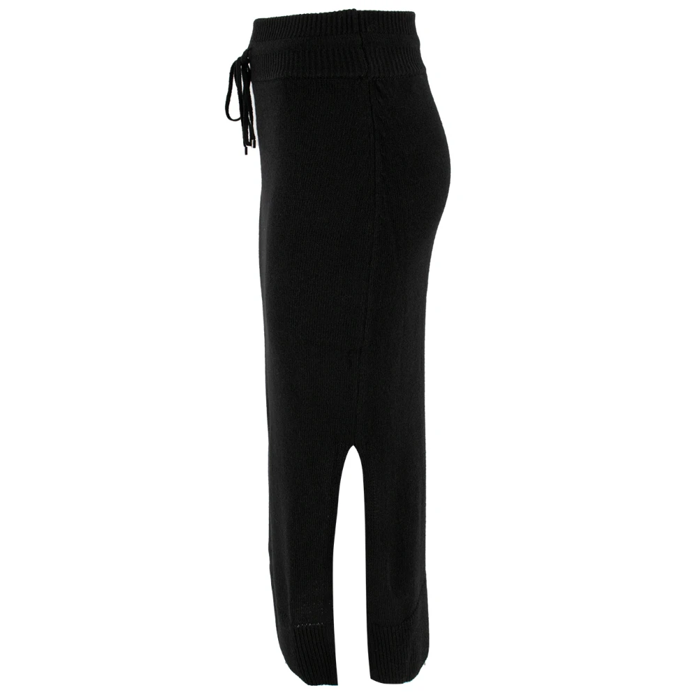 Ermanno Scervino Zachte kokerrok met trekkoord taille Black Dames