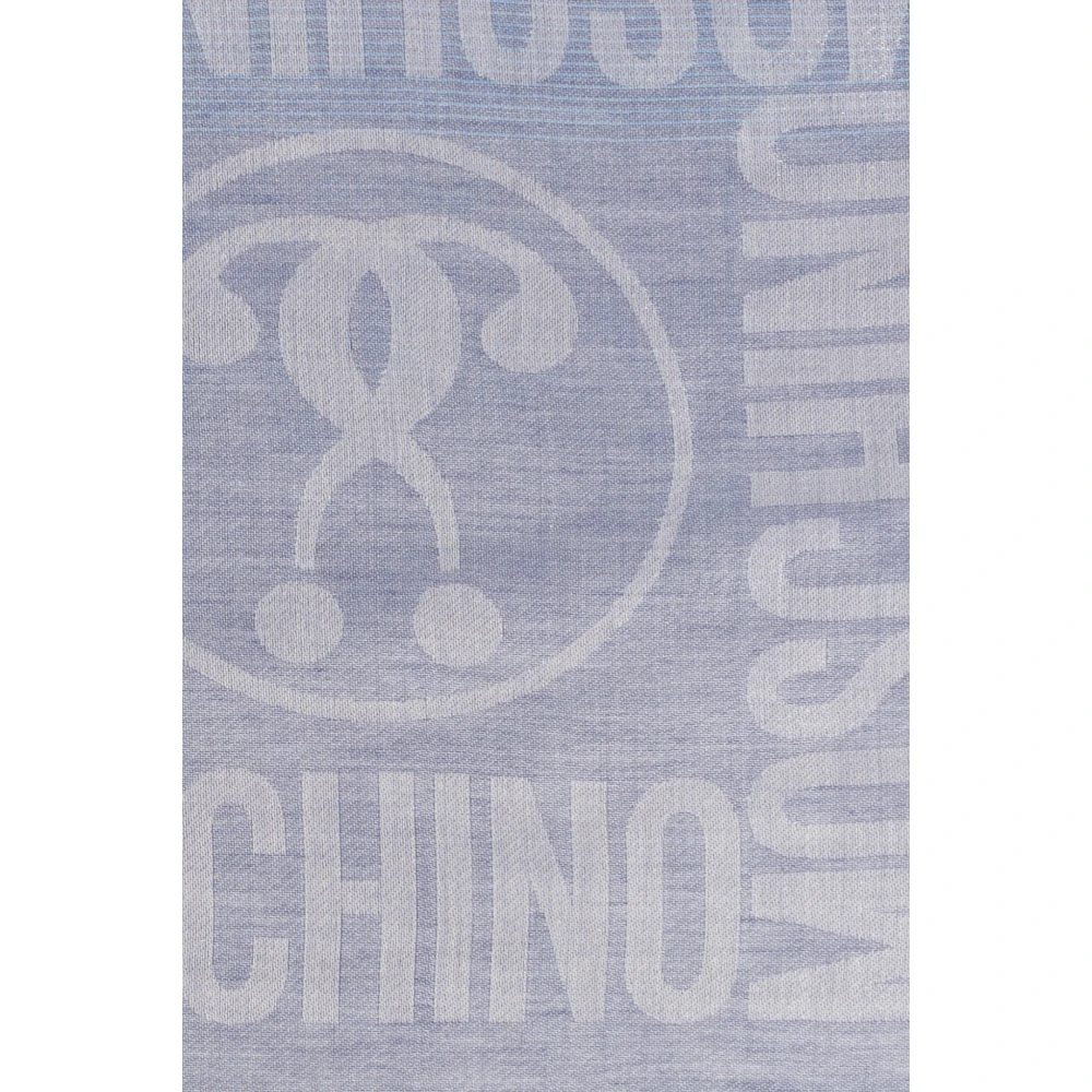 Moschino Sjaal met monogram Blue Unisex