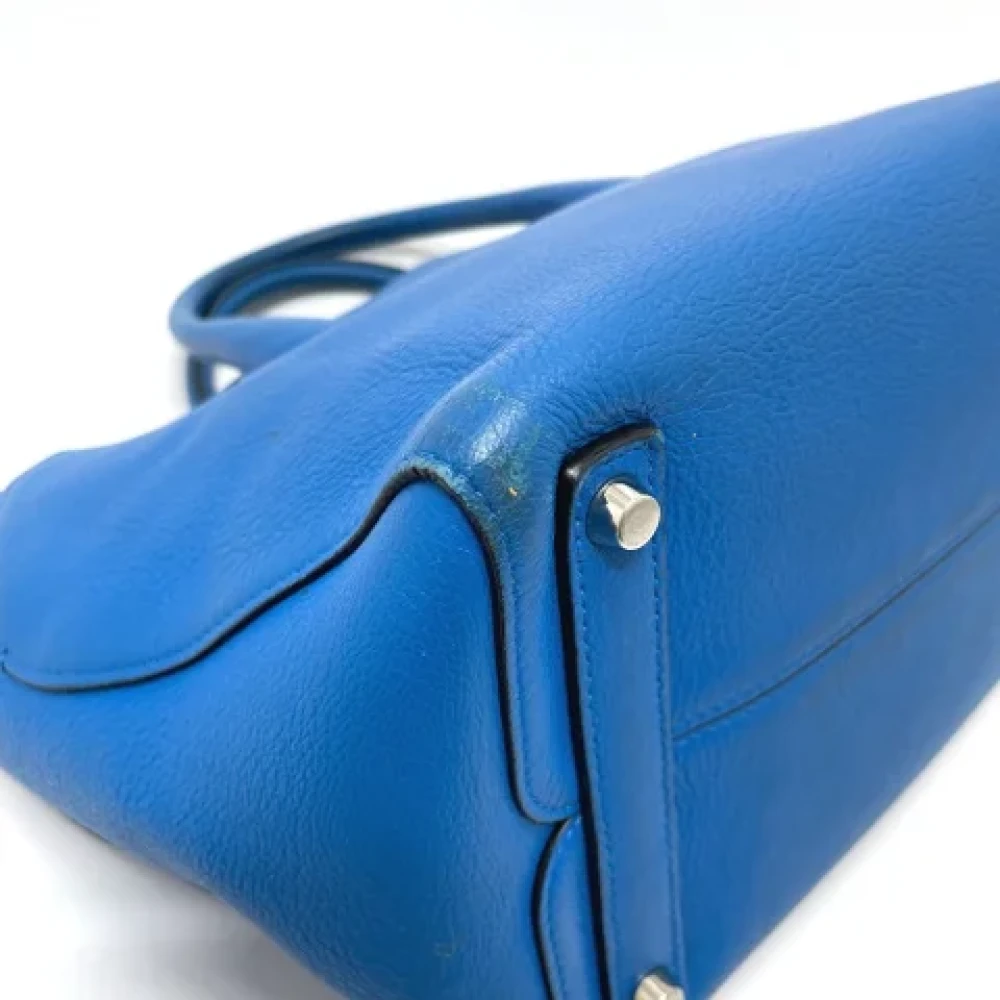 Dior Vintage Pre-owned Leather dior-bags Blue Dames