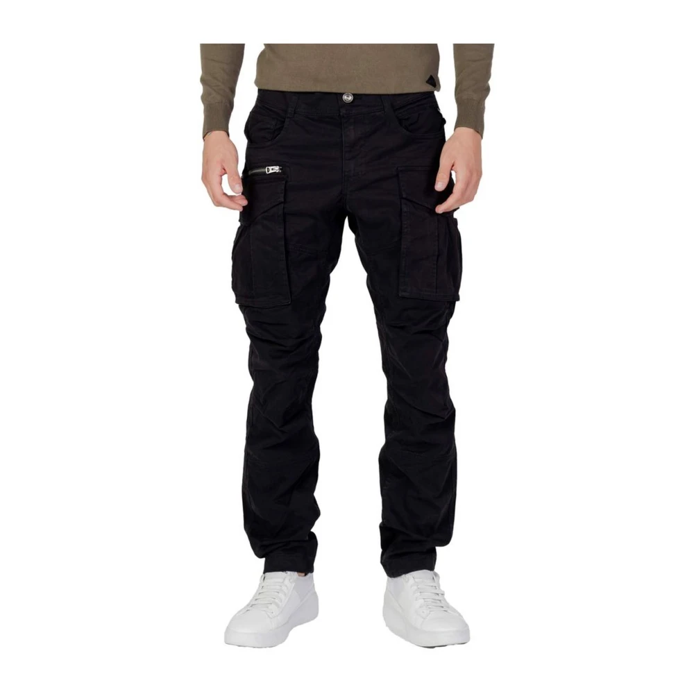 Replay Men's Black Straight Trousers, W36 L32, Cotton Blend Straight Trousers