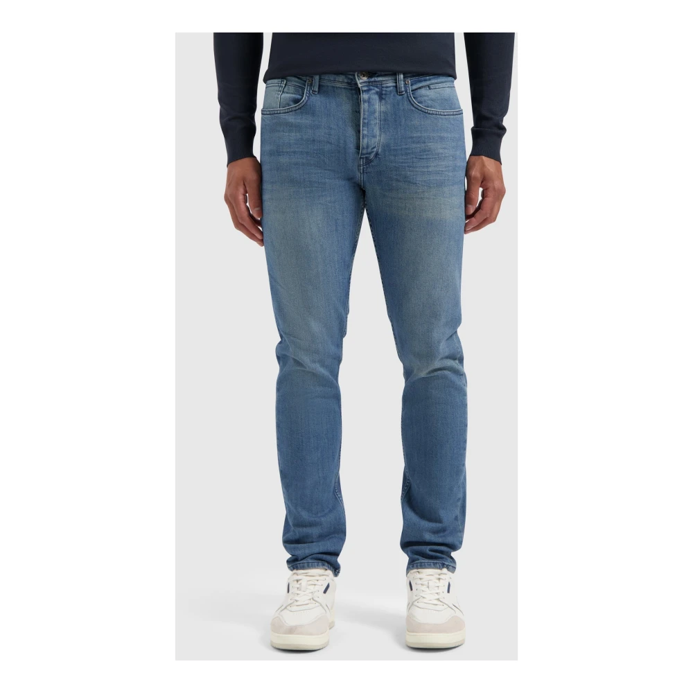 Pure Path Ryan Slim Fit Stone Washed Jeans Blue Heren