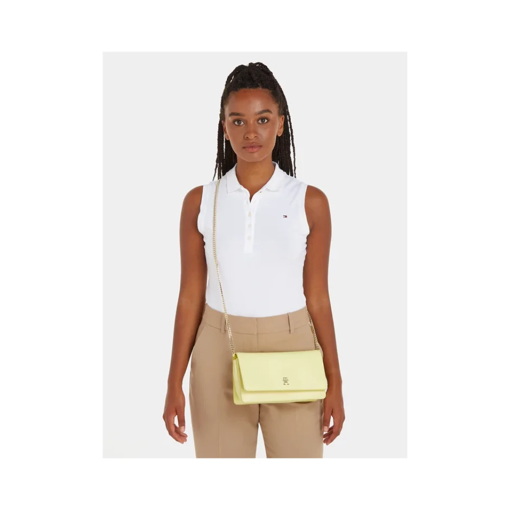 Tommy Hilfiger Verfijnde Ketting Crossbody Tas Yellow Dames