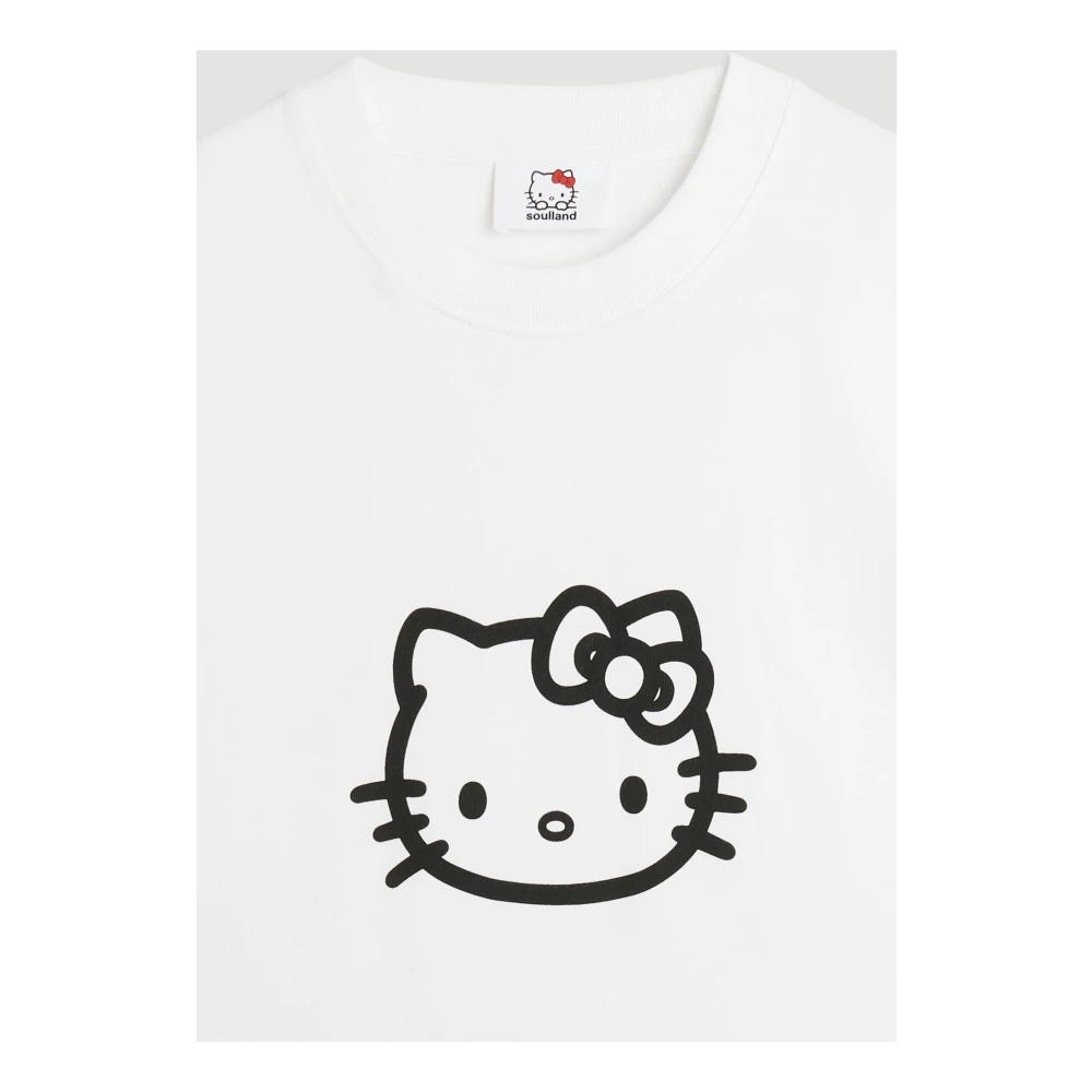Soulland Biologisch Katoen Relaxte Pasvorm T-shirt White Unisex
