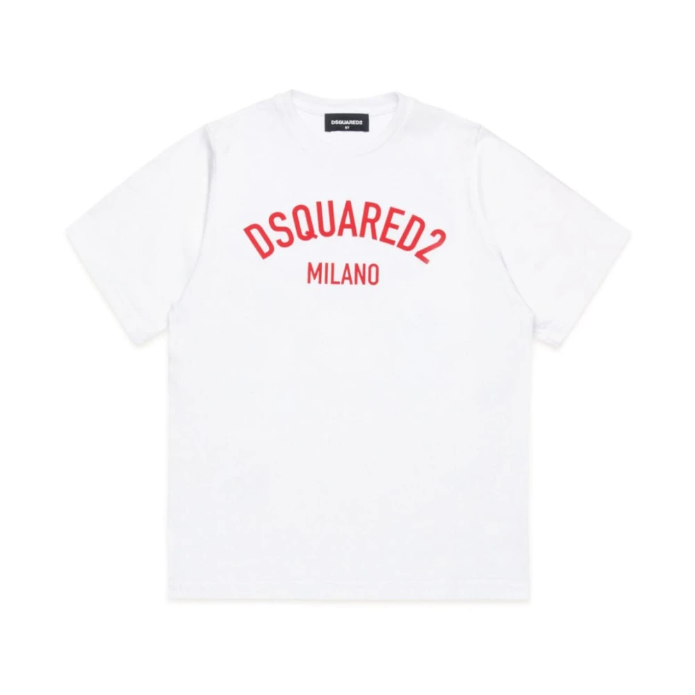 Dsquared2 Boys White T-Shirts,, Relax T-Shirt Size 14 Y
