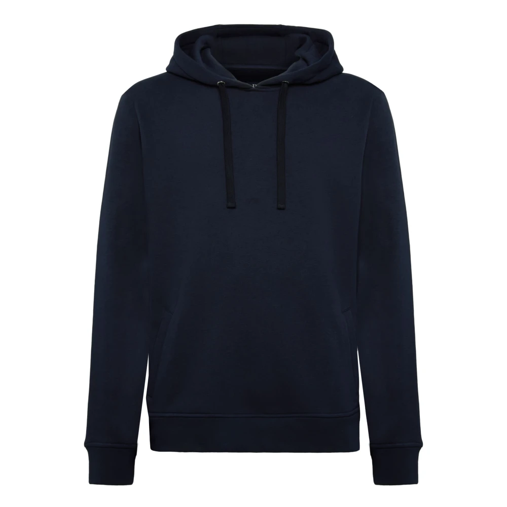 Boggi Milano Katoen Gemengde Hoodie Sweater Blue Heren