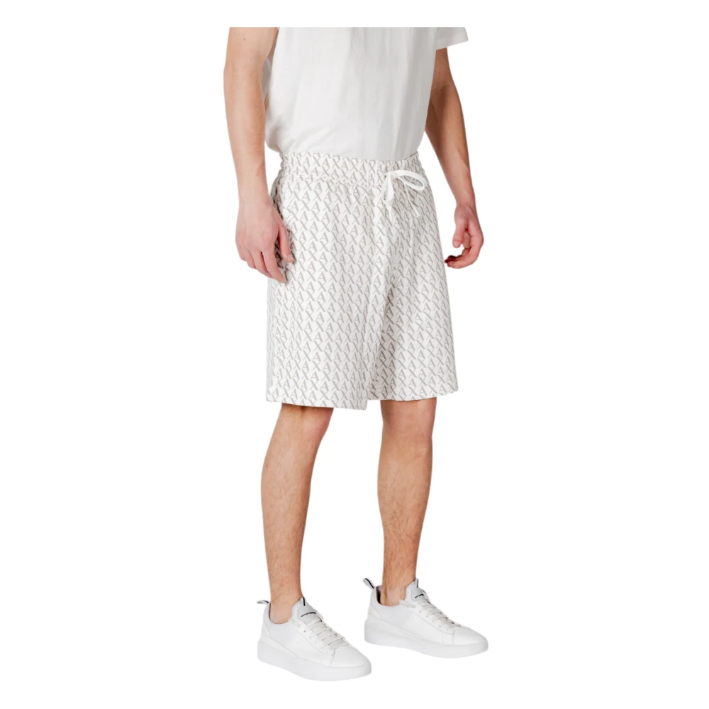 Armani Exchange Sportieve Bermuda Shorts voor Mannen Beige Heren