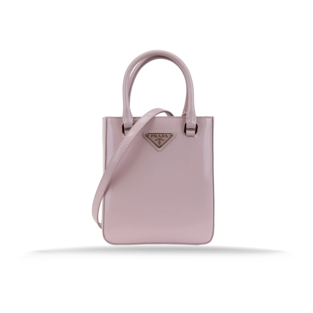 Prada Schoudertas van geborsteld leer voor dames Pink Dames